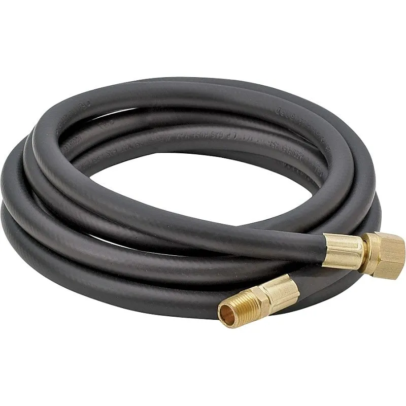 Bayou Classic 7910 LPG Hose, 1/4 in ID, 10 ft L, MNPT x FNPT Flare Swivel, Thermoplastic