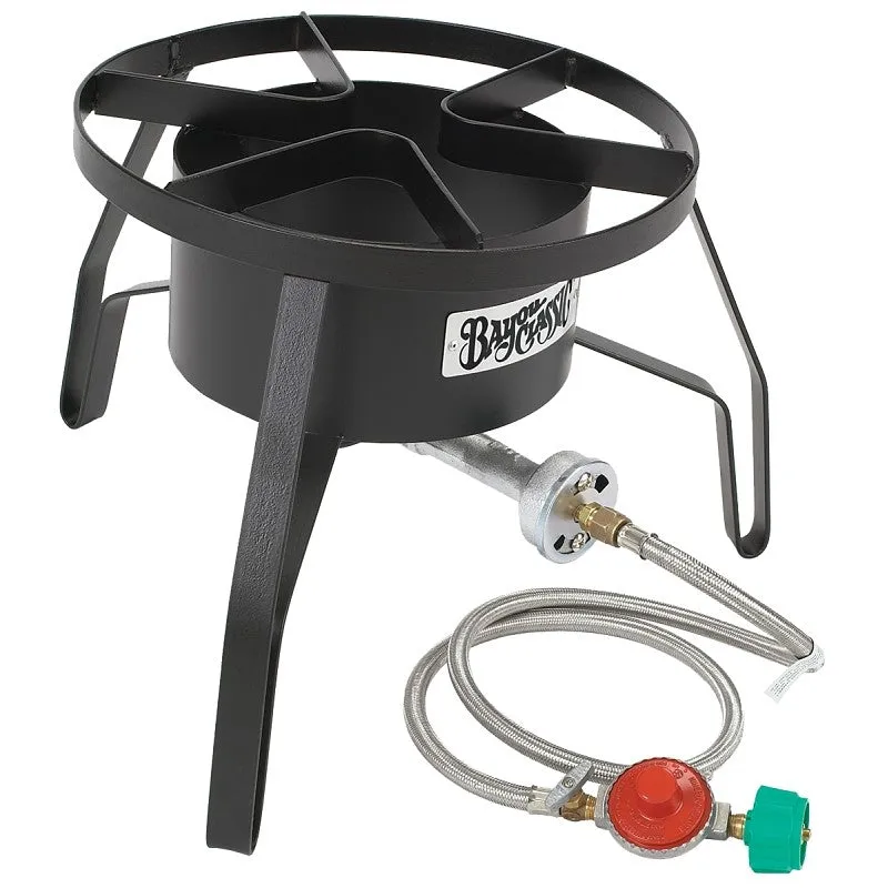 Bayou Classic SP10 Cooker, 1-Burner, LPG, 55,000 Btu, Manual Ignition, Steel