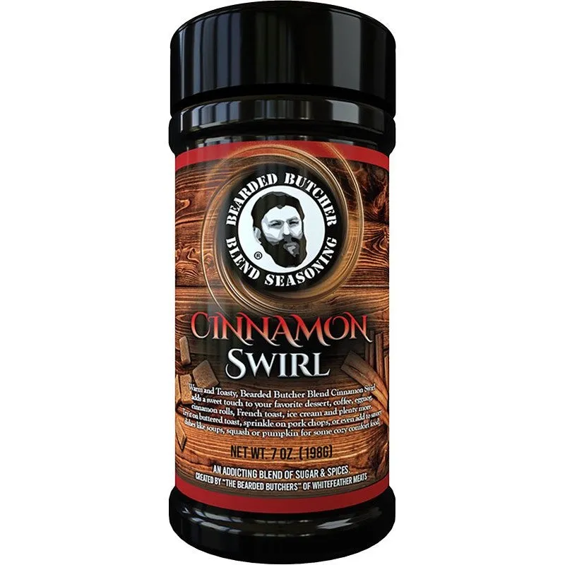 Bearded Butcher Cinnamon-7OZ Seasoning, Cinnamon Swirl Blend, 7 oz