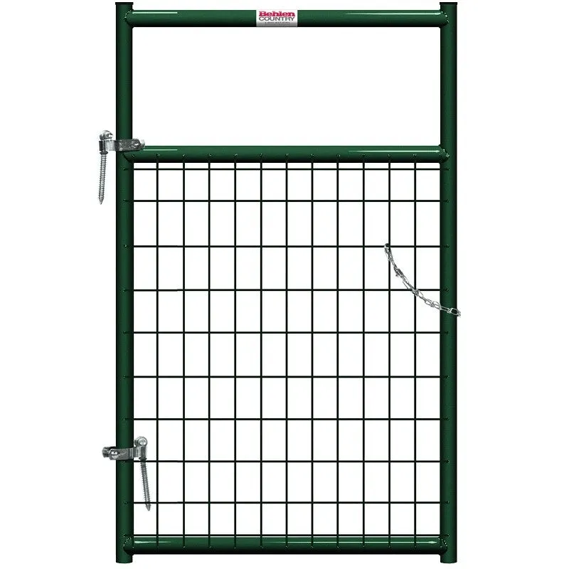 Behlen Country 40132032 Wire-Filled Gate, 36 in W Gate, 50 in H Gate, 6 ga Mesh Wire, 2 x 4 in Mesh, Green