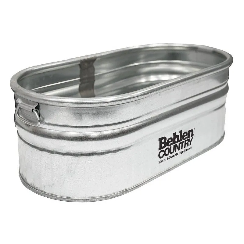 Behlen Country 50140068 Shallow Utility Tank with Handle, 28 gal, Steel, Galvanized