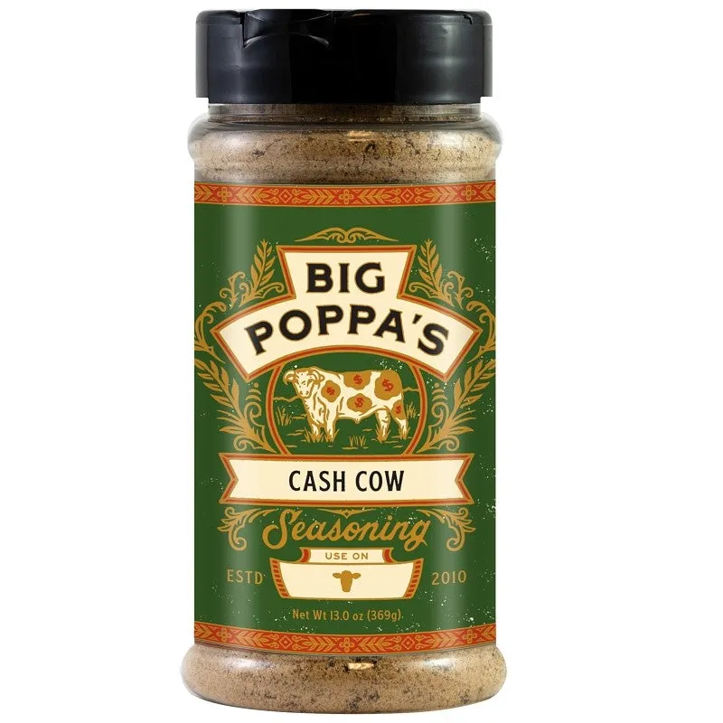 Big Poppa’s BP00211-C BBQ Seasoning, Cash Cow, 13 oz Shaker