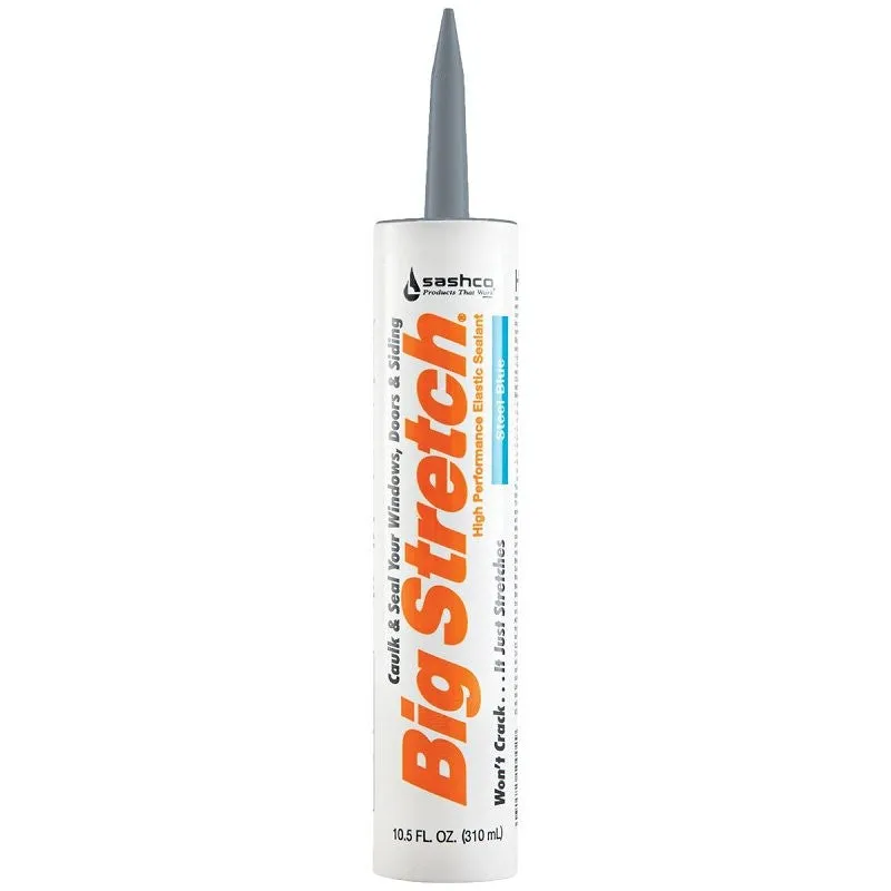 Big Stretch 10082 Elastomeric Sealant, Steel Blue, 4 to 5 days Curing, 40 to 120 deg F, 10.5 oz (Pack of 12)
