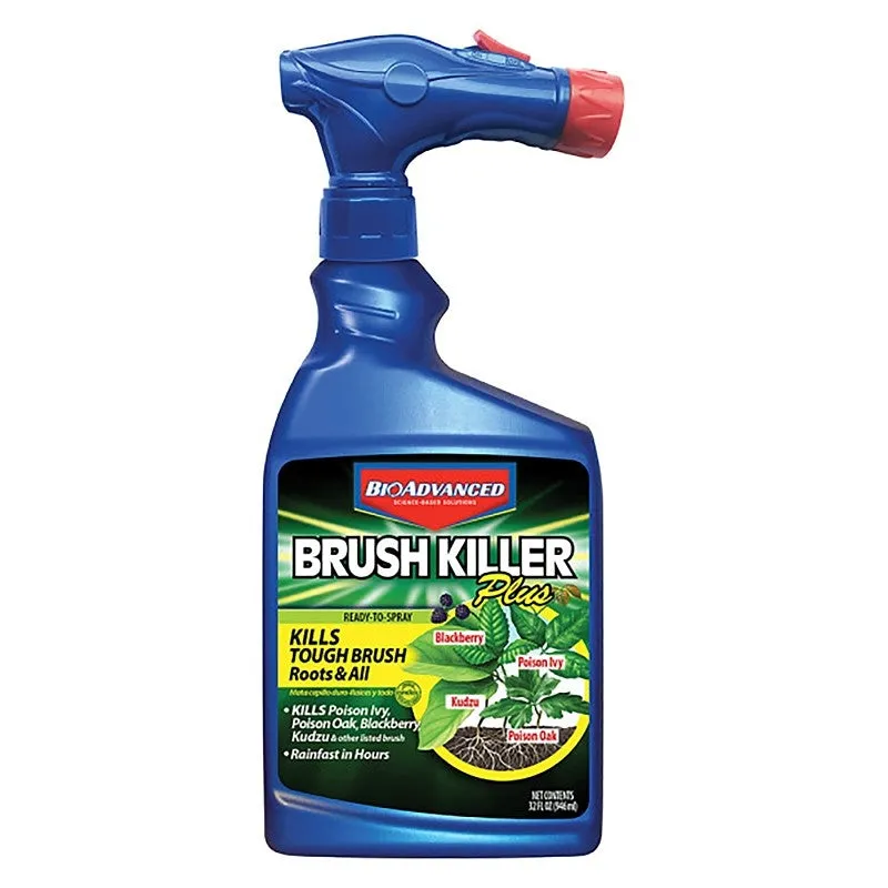 BioAdvanced 704645A Series Brush Killer, Compositions: Triclopyr, Triethylamine Salt, 32 oz Bottle, Liquid, Clear