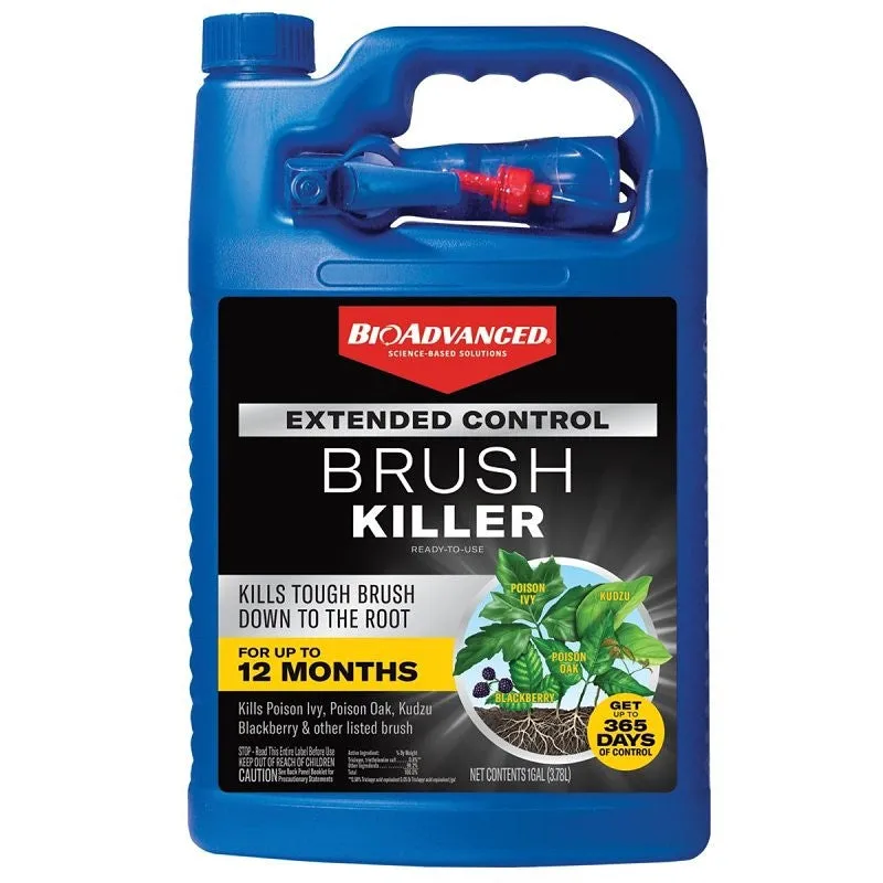 BioAdvanced 800610A Extended Control Brush Killer, Liquid, Colorless to Light Yellow, 1 gal Bottle