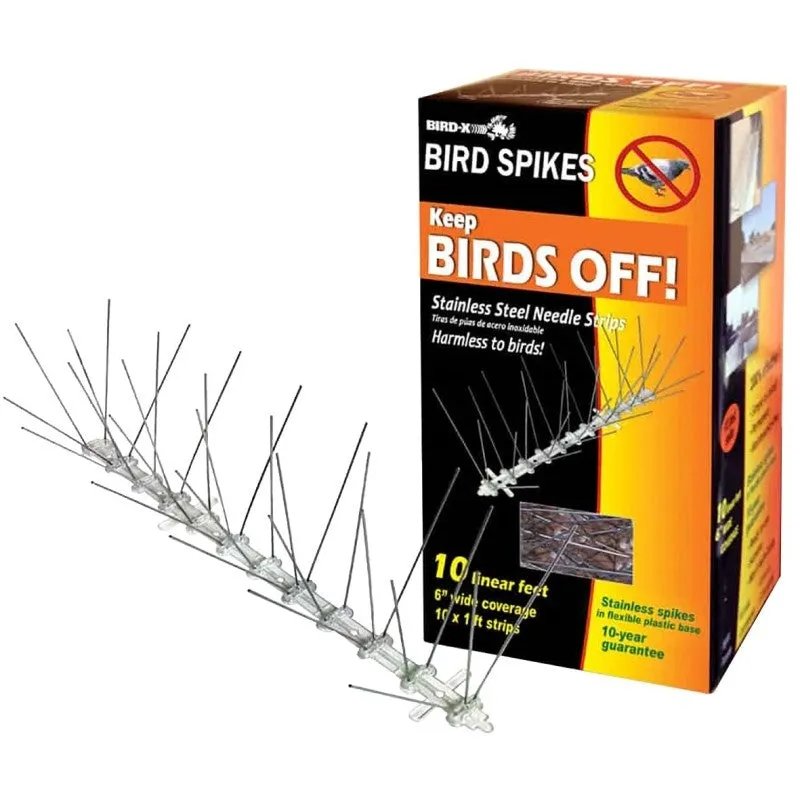 Bird-X STS-10-R Bird Spike Kit, 10 ft Coverage, 4-1/2 in W