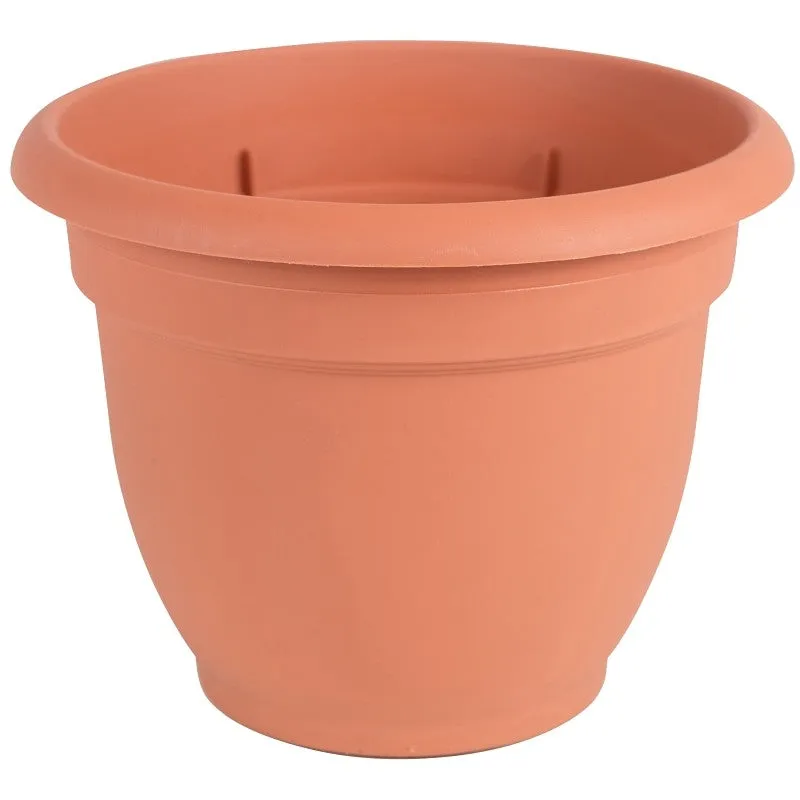Bloem 20-56106 Planter, 6 in Dia, 5-1/4 in H, 6-1/2 in W, Round, Plastic, Terra Cotta (Pack of 10)