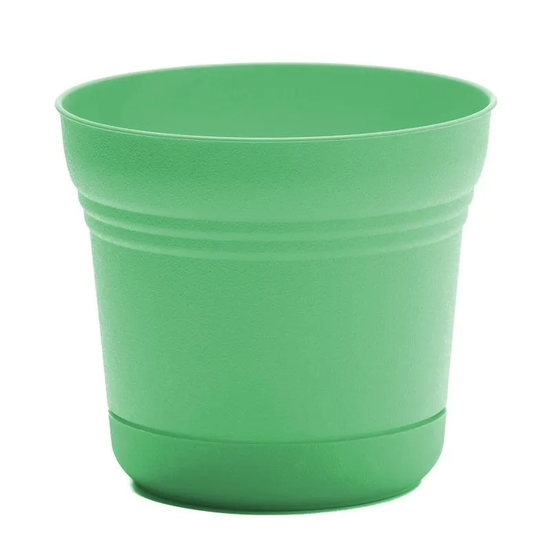 Bloem Saturn Series SP0736 Planter, 7-1/4 in Dia, 6-1/2 in H, Round, Plastic, Mint Green (Pack of 12)