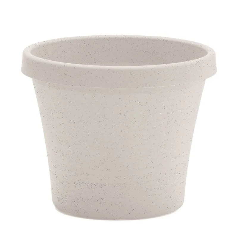 Bloem Terra Series TR0682 Planter, 6-1/2 in Dia, 5-1/2 in H, Round, Plastic, Vanilla Bean (Pack of 20)