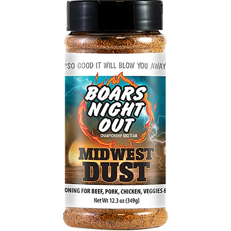 Boar’s Night Out Championship BBQ Series OW86540 BBQ Rub, Midwest Dust, 12.3 oz