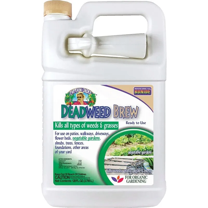 Bonide Captain Jack’s 2603 Ready-to-Use Deadweed Brew, Liquid, Clear/Yellow, 1 gal