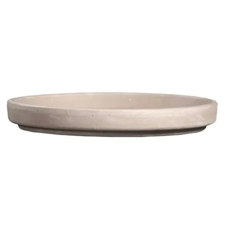 Border Concepts 805450 German Waterproof Saucer, 6-3/4 in Dia, Clay, Granite (Pack of 12)