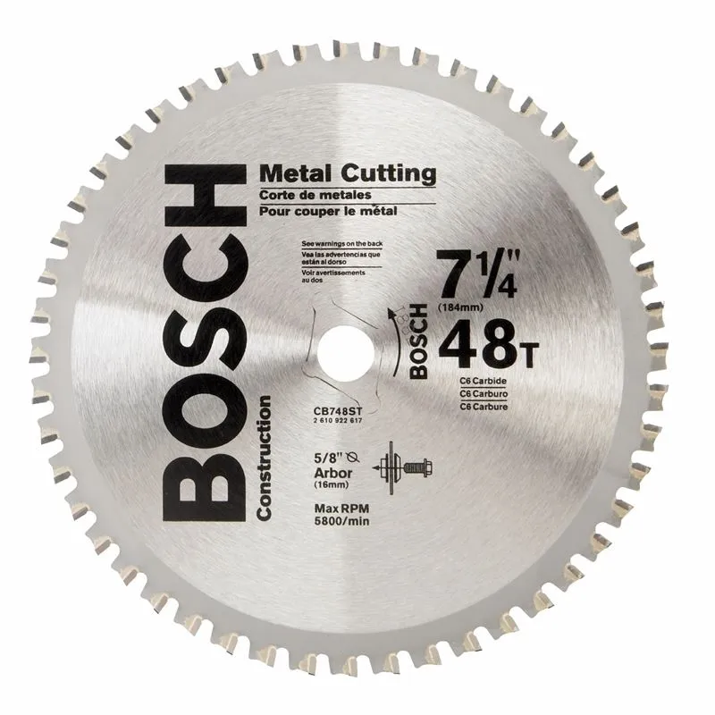 Bosch | CB748ST 7-1/4″ 48 Tooth Ferrous Metal Cutting Circular Saw Blade