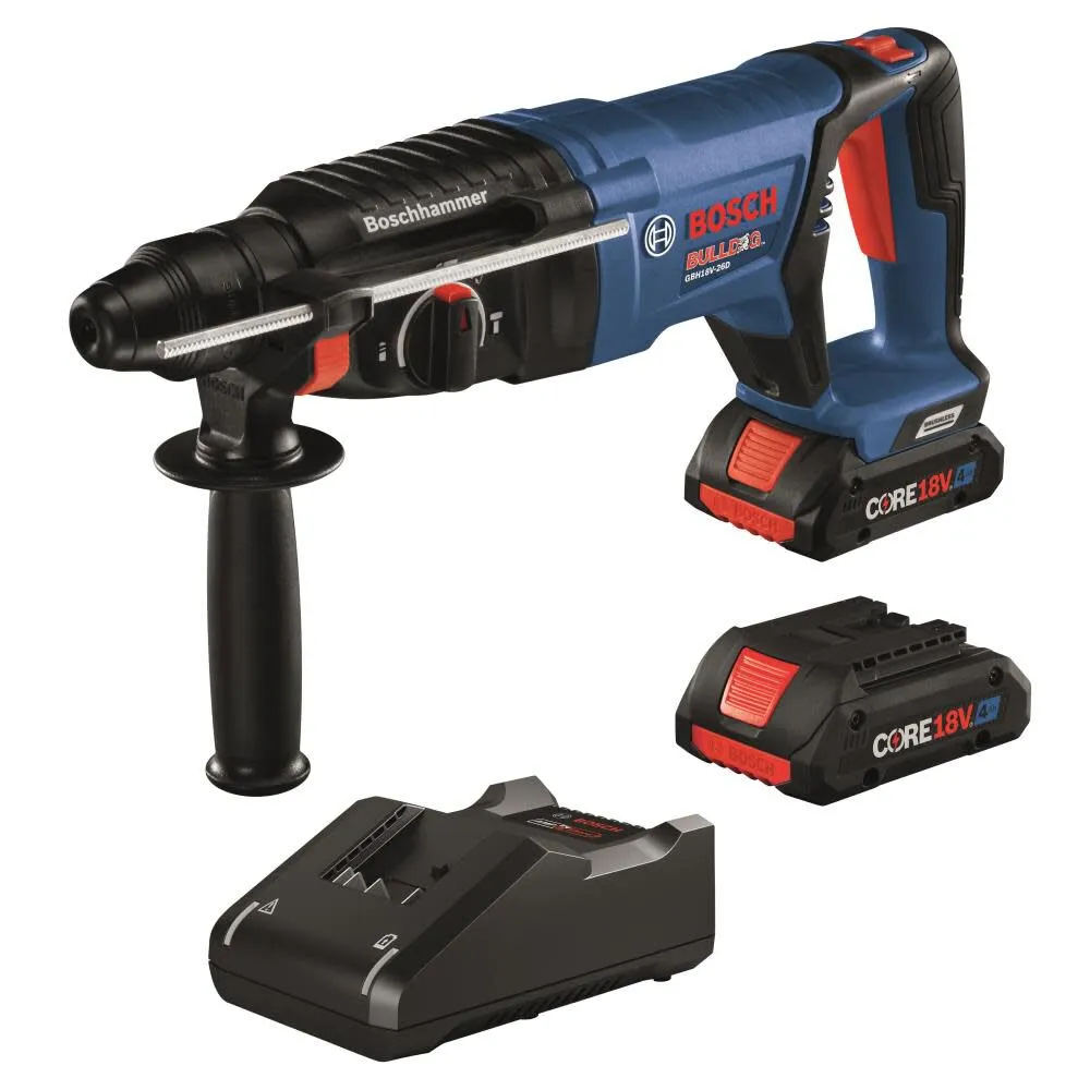 Bosch GBH18V-26DK25 18V EC Brushless SDS-Plus Bulldog 1″ Rotary Hammer Kit