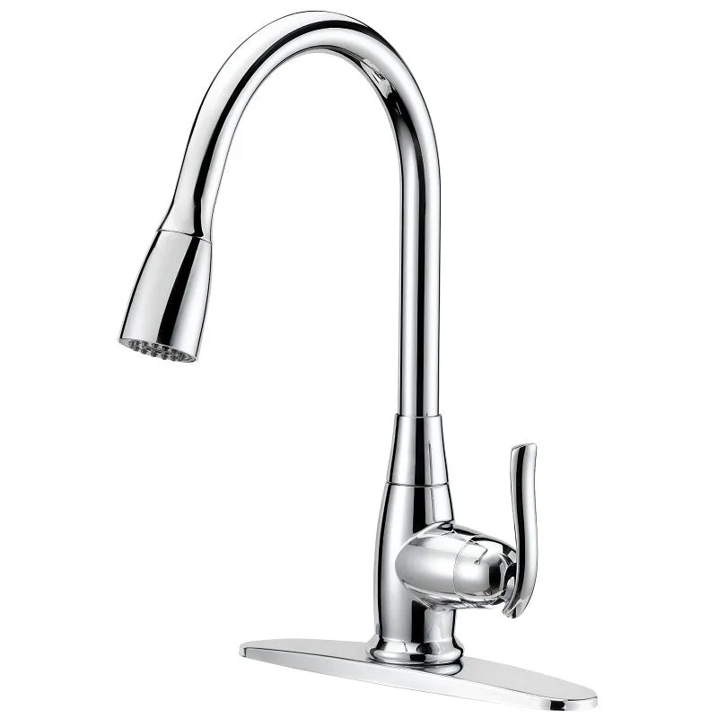 Boston Harbor FP4A0000CP Faucet Pull-Down Kitchen Faucet, 1.8 gpm, 1-Handle, 1 or 3-Faucet Hole