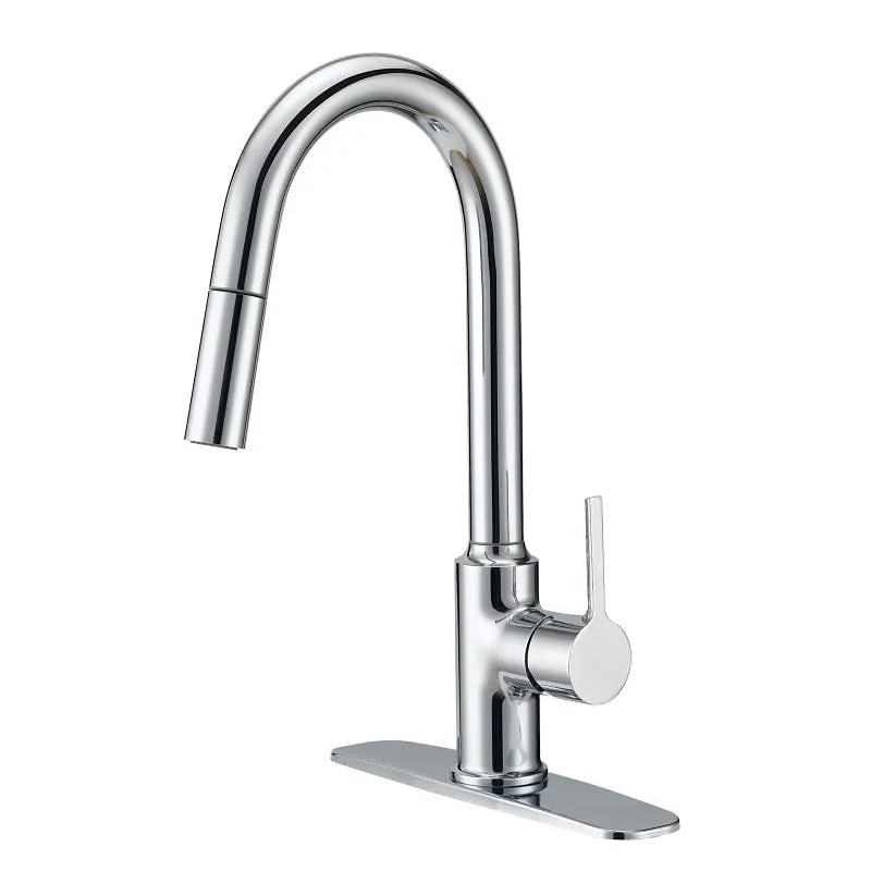 Boston Harbor FP4AF227CP Contemporary Pull-Down Kitchen Faucet, 1.8 gpm, 1-Handle, 1 or 3-Faucet Hole