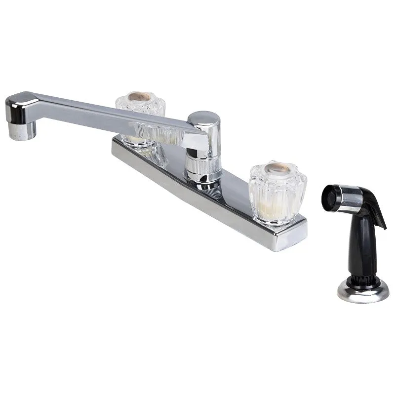 Boston Harbor PF8211A Kitchen Faucet, 1.8 gpm, 2-Handle, ABS, Chrome Plated, Knob Handle