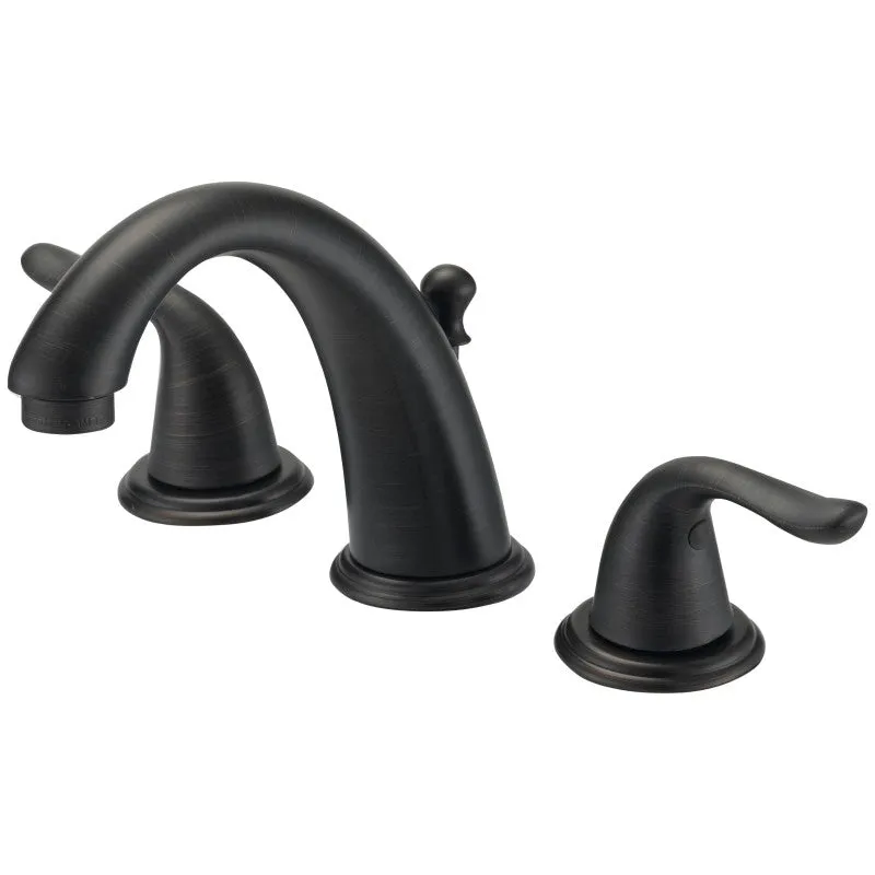 Boston Harbor TQ-FW6B0000RW Lavatory Faucet, 1.2 gpm, 2-Handle, 3-Faucet Hole, Brass/Plastic/Zinc, Lever Handle