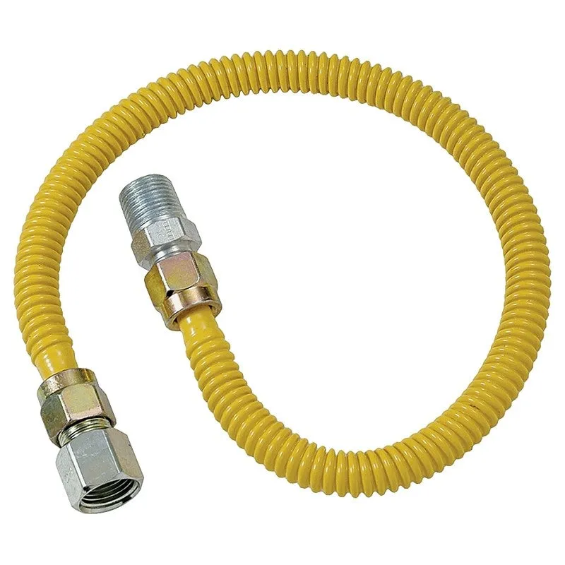 BrassCraft ProCoat Series CSSD54-48P Gas Connector, 48 in L, 1/2 x 1/2 in, -40 to 150 deg F Temperature