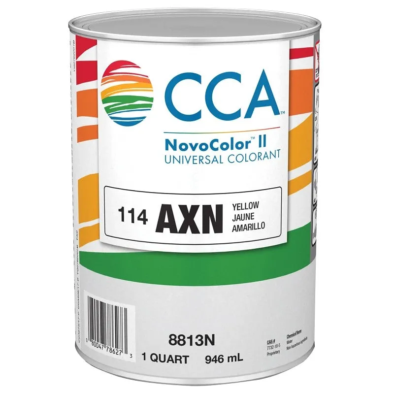 CCA NovoColor II Series 076.008813N.005 Universal Colorant, Yellow, Liquid, 1 qt