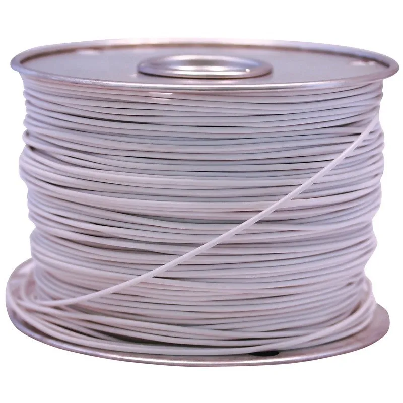 CCI 55667923 Primary Wire, 16 AWG Wire, 1-Conductor, 60 VDC, Copper Conductor, White Sheath, 100 ft L (Pack of 2)