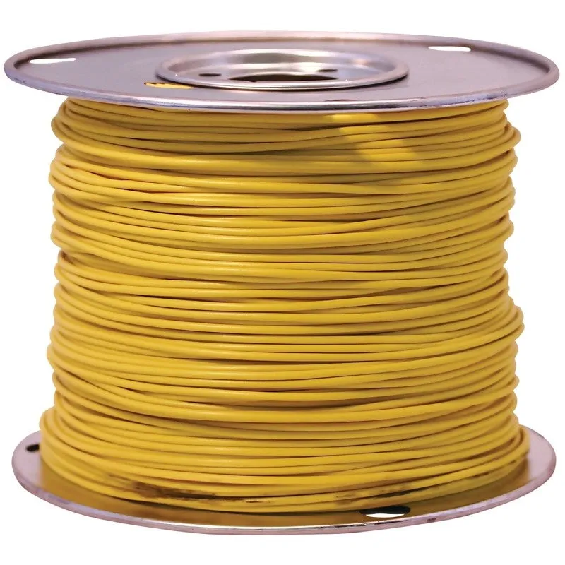CCI 55672223 Primary Wire, 10 AWG Wire, 1-Conductor, 60 VDC, Copper Conductor, Yellow Sheath, 100 ft L (Pack of 2)