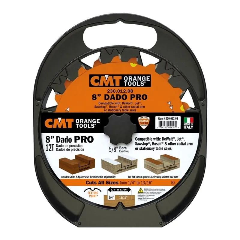CMT 230.012.08 8 in Dado PRO Set – 12T