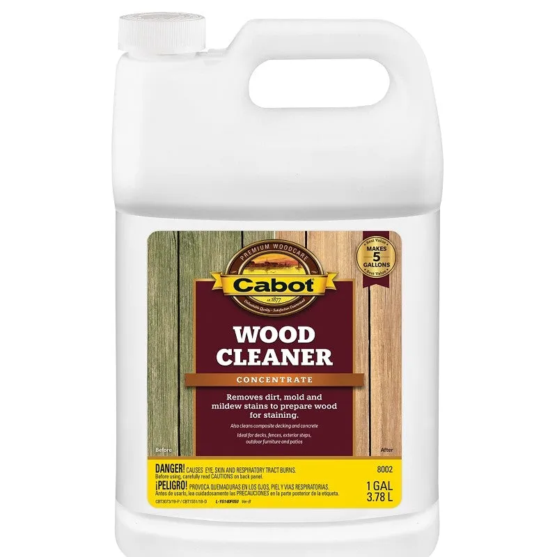 Cabot Problem-Solver 140.0008002.007 Wood Cleaner, Liquid, Cloudy White, 1 gal, Jug (Pack of 4)