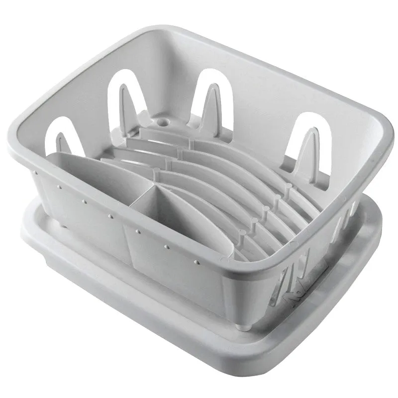 Camco USA 43511 Dish Drainer and Tray, Plastic, White, 11.69 in L, 9-1/2 in W, 4-3/4 in H (Pack of 2)