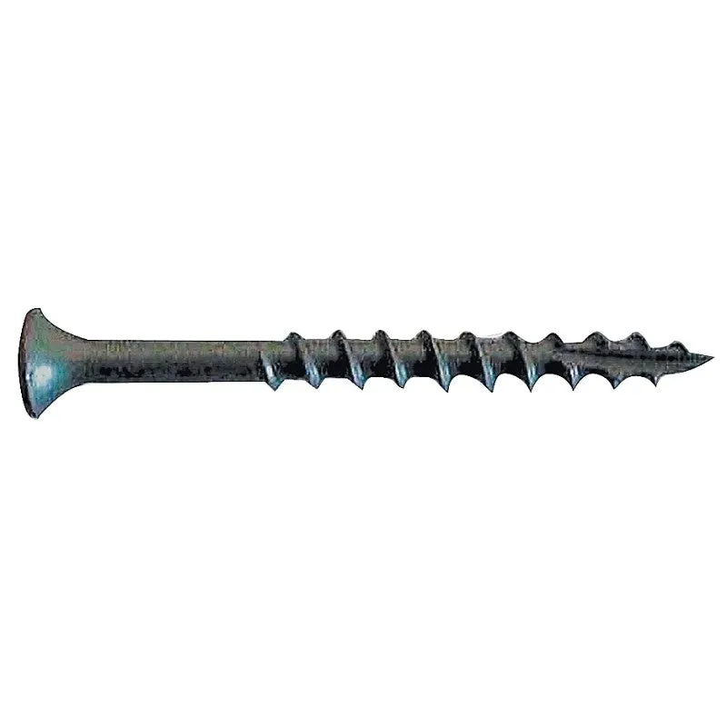 Camo 0341199 Deck Screw, #10 Thread, 3-1/2 in L, Bugle Head, Star Drive, Type 17 Slash Point, Carbon Steel, 25 lb