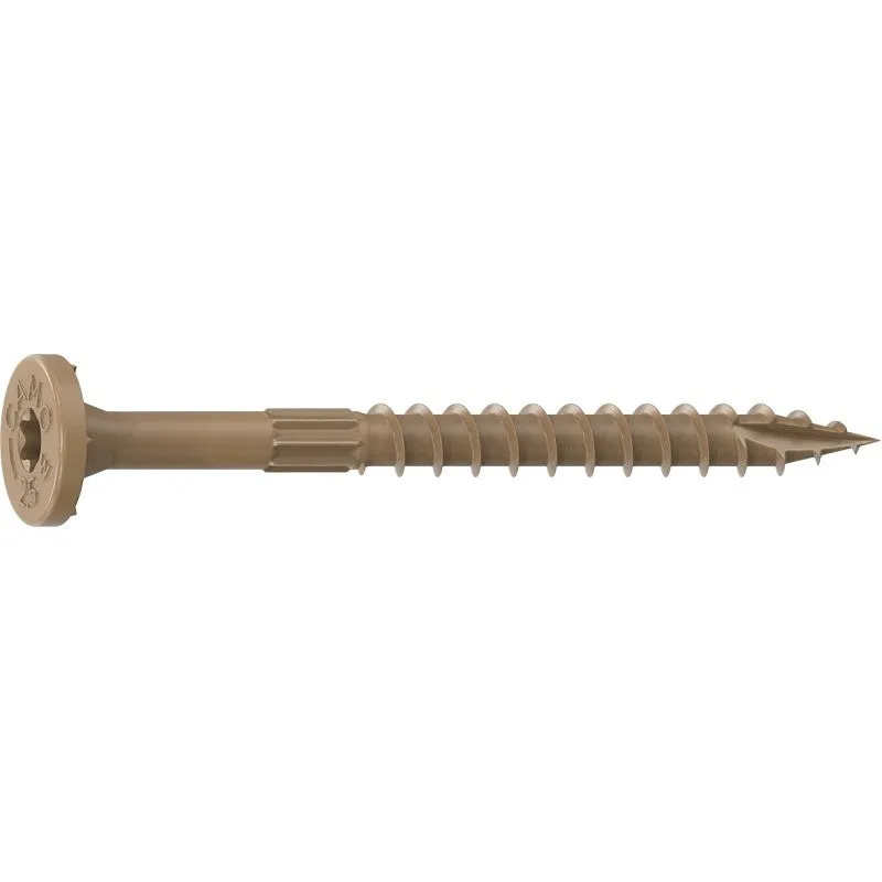 Camo 0355150 Framing Screw, 0.16 in Thread, 2-1/2 in L, Flat Head, Star Drive, Slash Point, PROTECH Ultra 4 Coated, 50