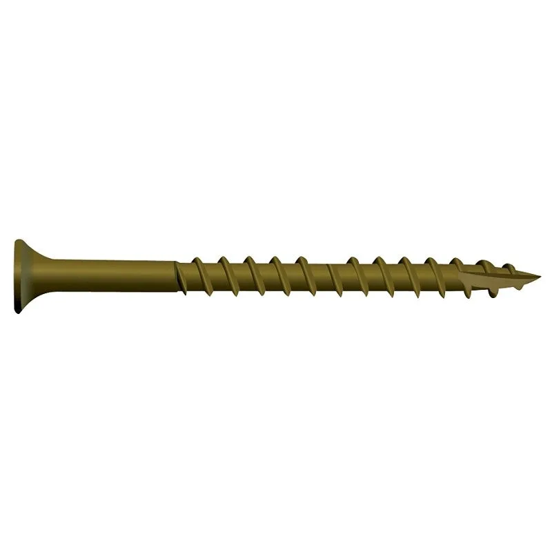 Camo 0356159 Deck Screw, #9 Thread, 2-1/2 in L, Bugle Head, Star Drive, Type 17 Slash Point, Carbon Steel, 1750/PK