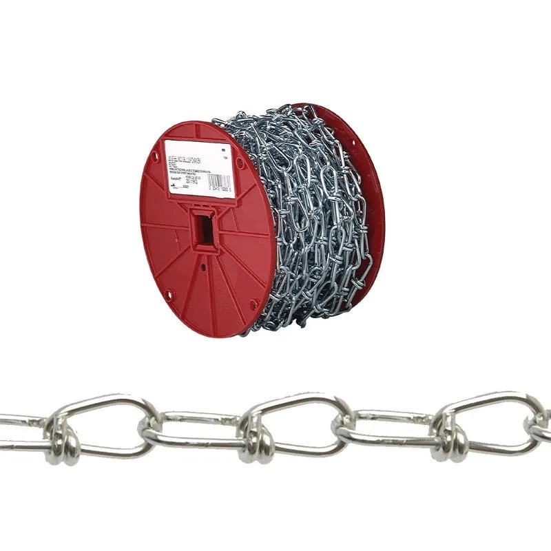 Campbell 0720127 Loop Chain, #1, 250 ft L, 155 lb Working Load, Low Carbon Steel, Zinc