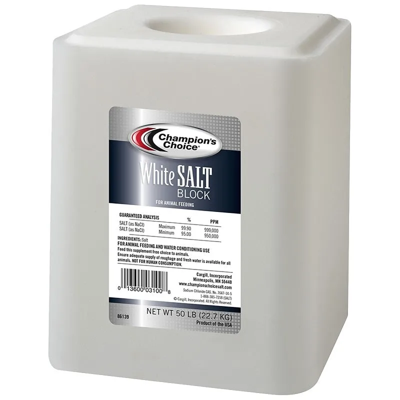 Cargill 100012578 Series Salt Block, White, 50 lb