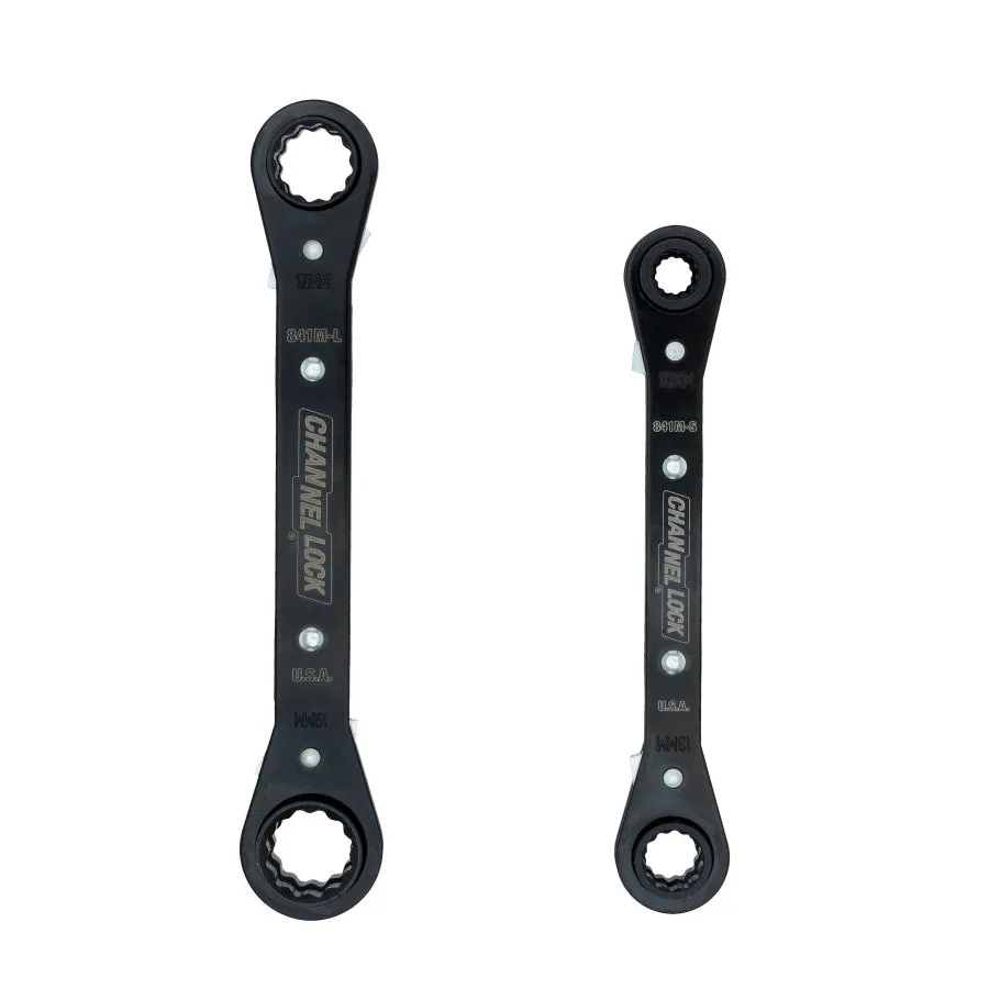 Channellock 841M 2PC Metric Ratcheting Combination Wrench Set
