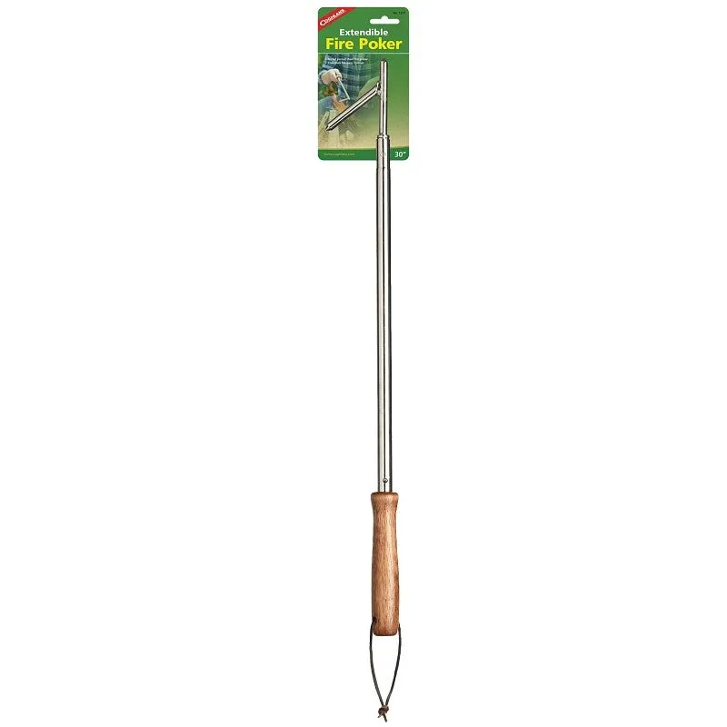 Coghlan’s 1577 Fire Poker, 30 in OAL, Chrome-Plated, Wood Handle