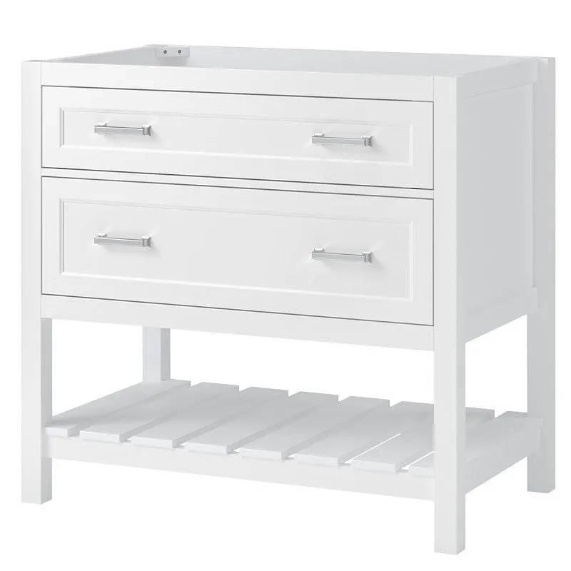 Craft + Main Lawson Series LSWV3622D Vanity Cabinet, 36 in W Cabinet, 21-1/2 in D Cabinet, 34 in H Cabinet, Wood, White