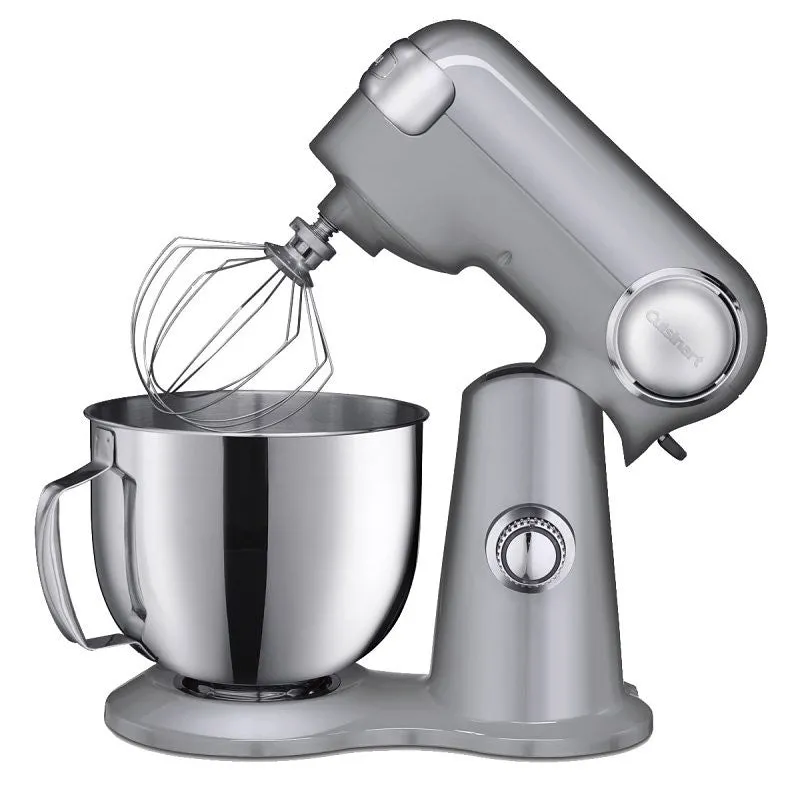 Cuisinart PRECISION MASTER Series SM-50BC Stand Mixer, 5.5 qt Bowl, 500 W, Stainless Steel Bowl, Knob Control, Metal