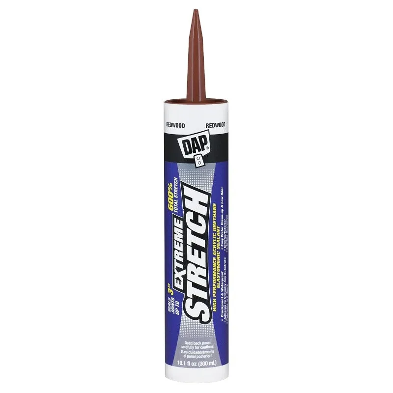 DAP EXTREME STRETCH 7079818707 Premium Elastomeric Sealant, Redwood, 24 hr Curing, 40 to 100 deg F, 10.1 fl-oz Cartridge (Pack of 12)