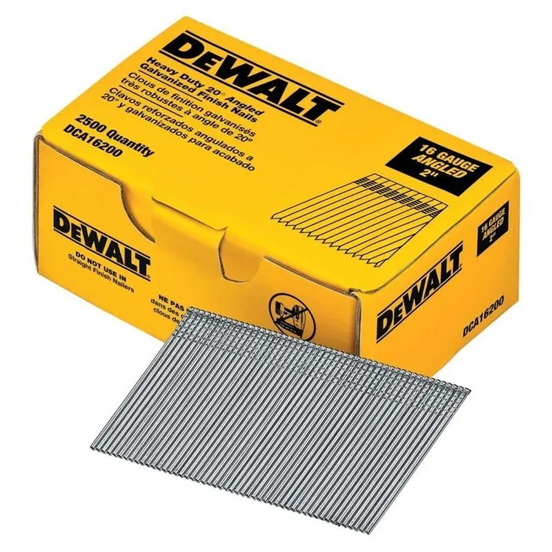 DEWALT 16 Gauge 2″ 20 Degree Angled Finish Nails 2,500 Quantity