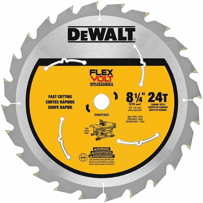 DEWALT 8-1/4″ 24T TABLE SAW BLADE