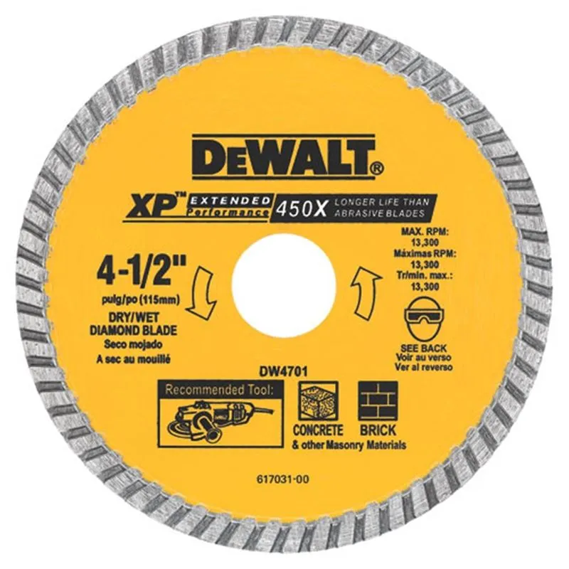 DEWALT | DW4701 4-1/2″ XP Turbo Diamond Blade