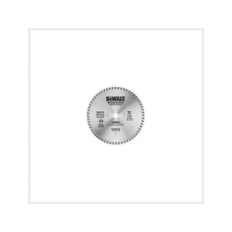 DEWALT | DW4712 7″ High Performance Diamond Masonry Blade