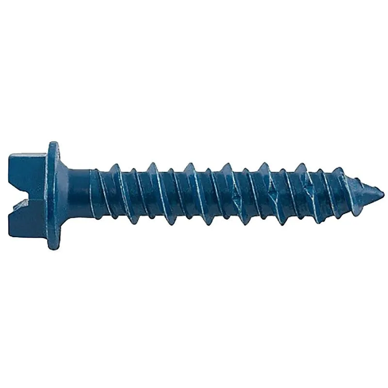 DEWALT UltraCon+ Series DFM12732 Concrete Screw Anchor, 1/4 in Dia, 4 in L, Carbon Steel, Zinc Stalgard, 100/BX