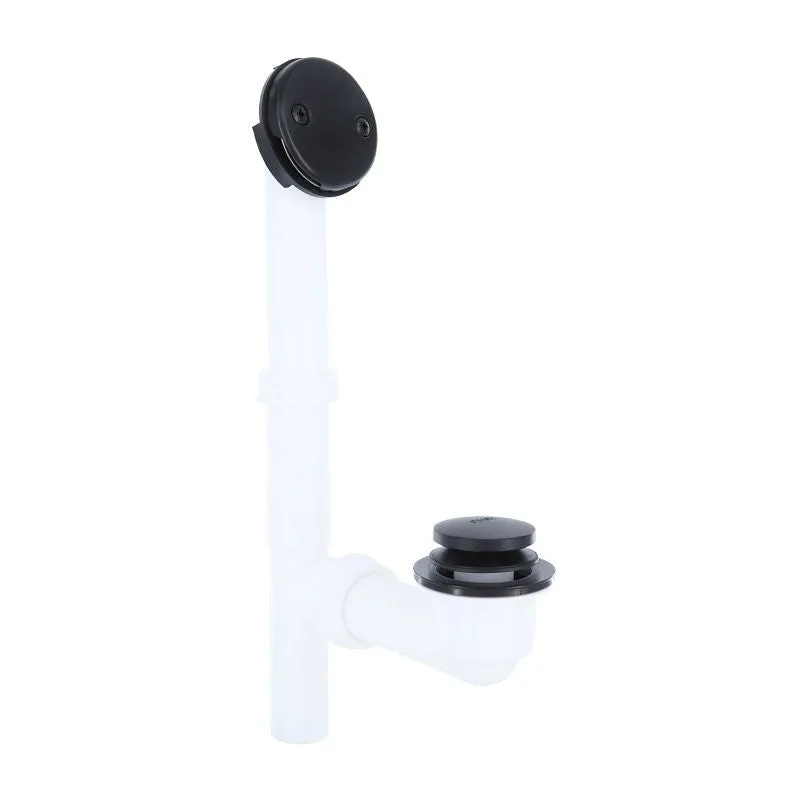 Danco 12099 Touch-Toe Tub Drain Kit, Plastic/Polypropylene, Black/White, Matte