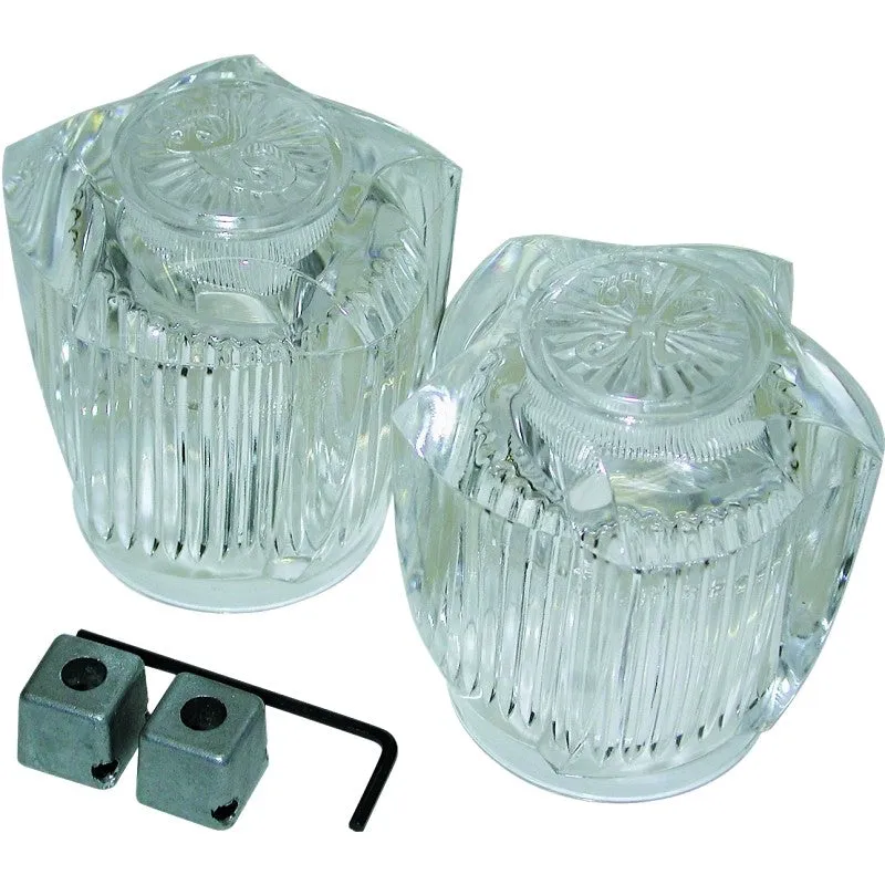 Danco 80906 Faucet Handle, Acrylic, For: Price Pfister, Central and Sayco Two Handle Long-Stem Faucets