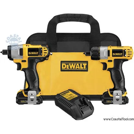 DeWalt DCK210S2 12V Li-Ion 2-Tool Cordless Combo Kit
