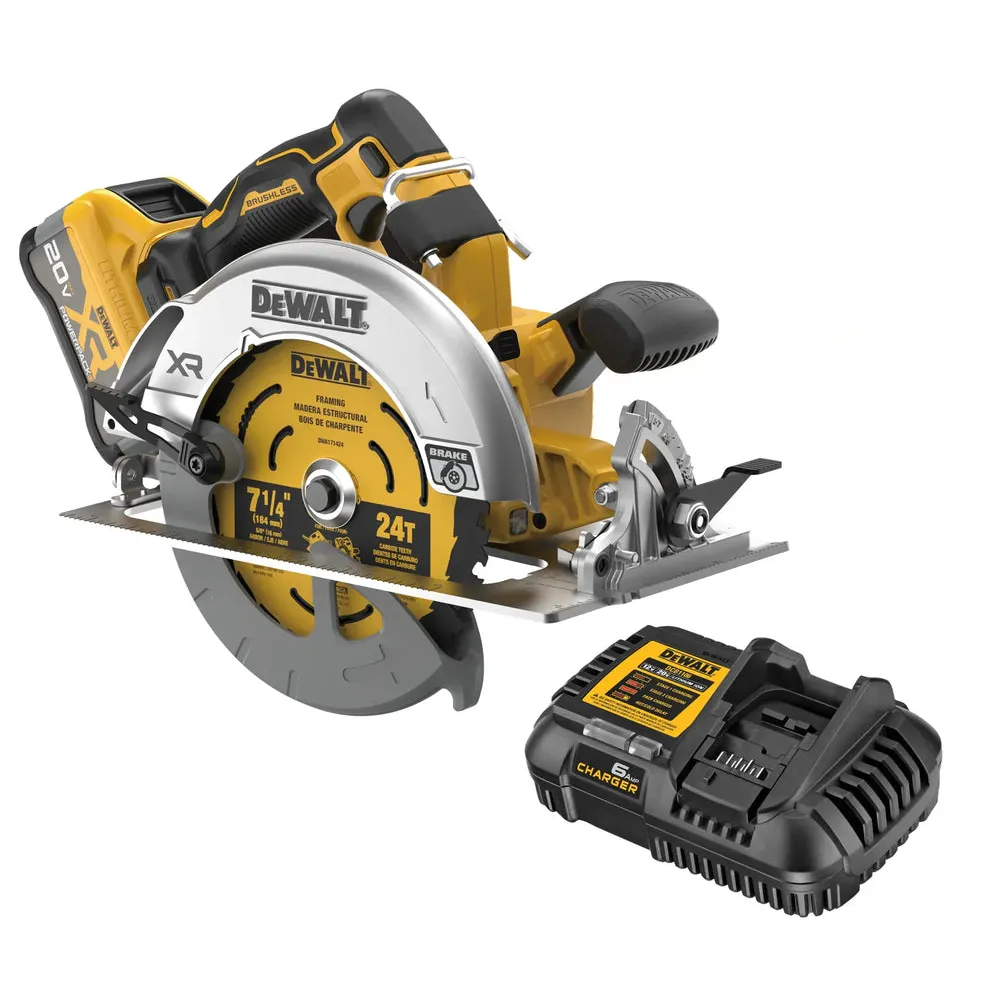 DeWalt DCS590WW1 20V Max XR 7-1/4″ Brushless Cordless Circular Saw Kit
