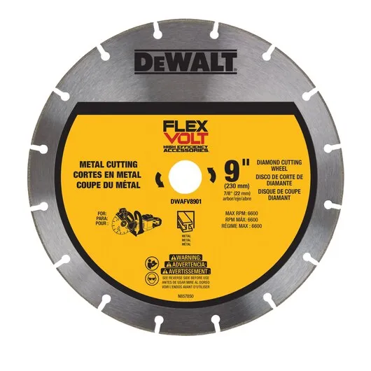 DeWalt DWAFV8901 9″ FLEXVOLT Diamond Metal Cutting Wheel