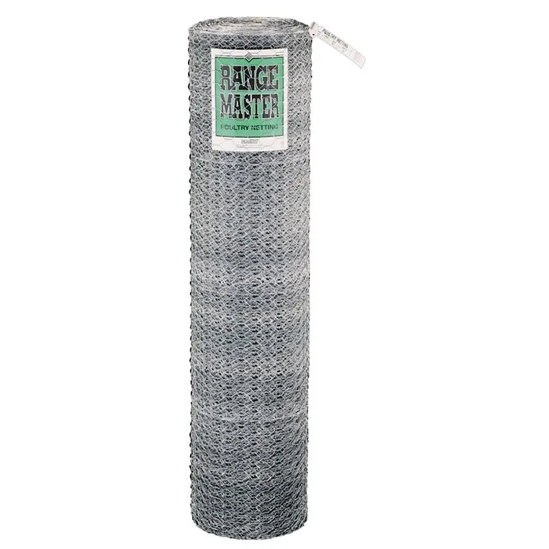Deacero 6424 Poultry Netting, 50 ft L, 48 in W, 20 ga, 1 in Mesh, Carbon Steel, Galvanized